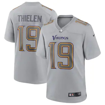 mens nike adam thielen gray minnesota vikings atmosphere fa